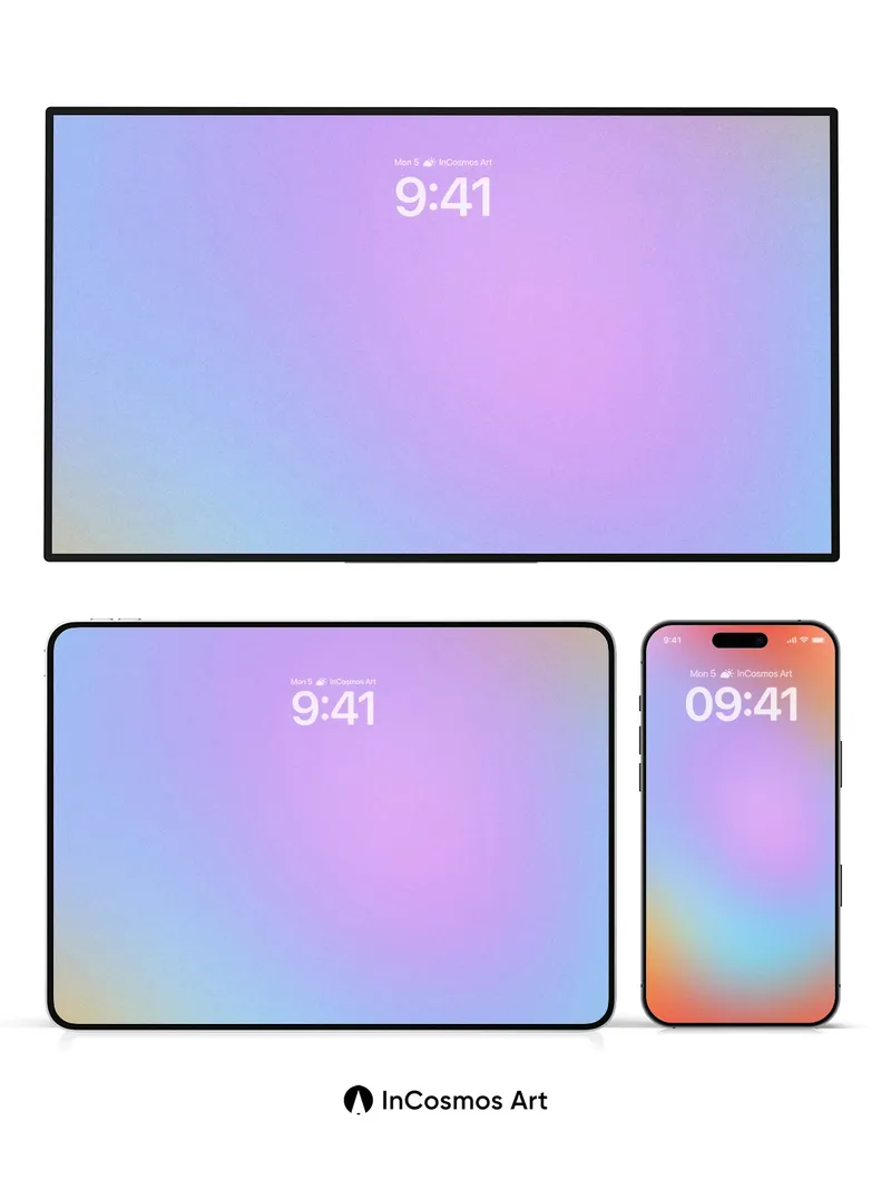 Luminous Gradient Wallpaper with Ethereal Hues