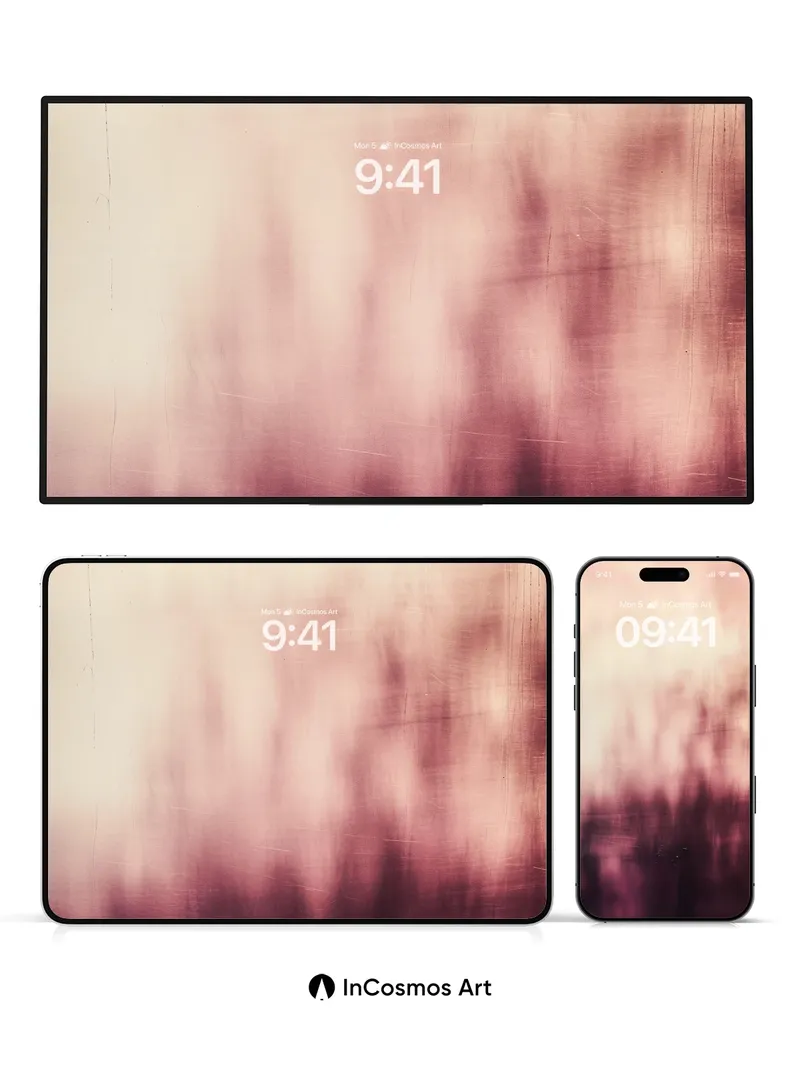 Velvet Hush Wallpaper with Faded Lines