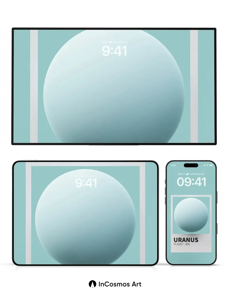 Serene Cyan Sphere Wallpaper with Floating Depth