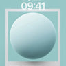 Serene Cyan Sphere Wallpaper with Floating Depth wallpaper for iPhone, iPad & Mac