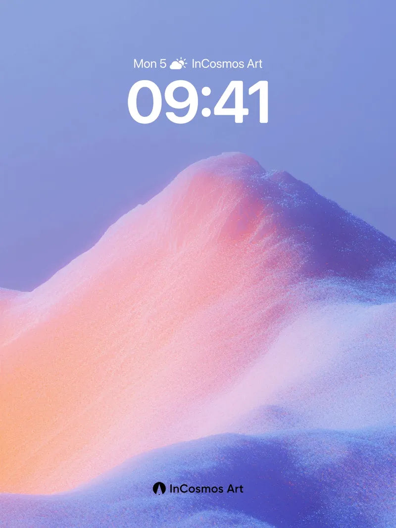 Serenity Dune Wallpaper with Aurora Hues