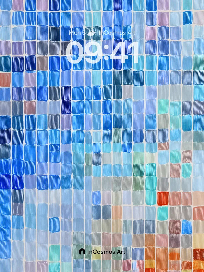 Serene Mosaic Wallpaper with Soft Gradient wallpaper for iPhone, iPad & Mac