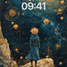 Starry Whirlpool Wallpaper with Golden Vortex wallpaper for iPhone, iPad & Mac