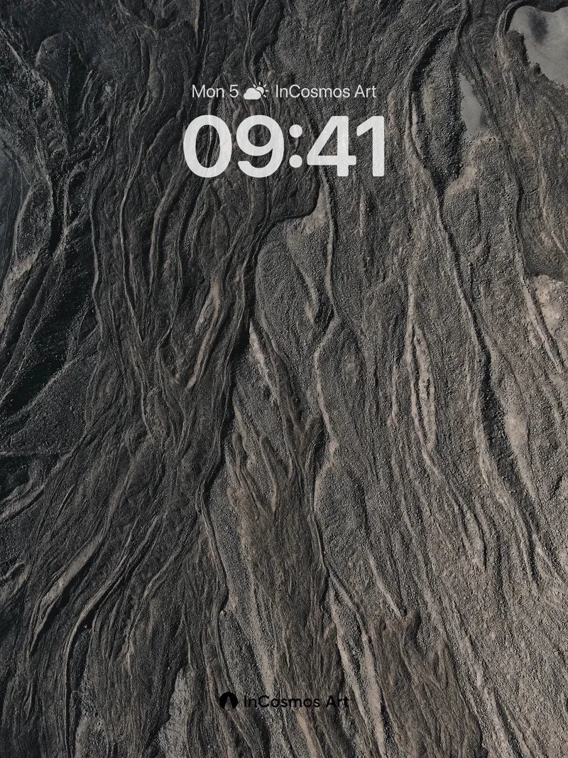 Obsidian Vein Wallpaper with Living Ridges