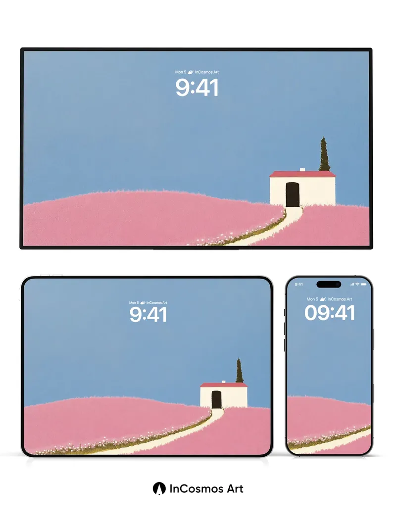 Serene Hillside Wallpaper with Whispering Path