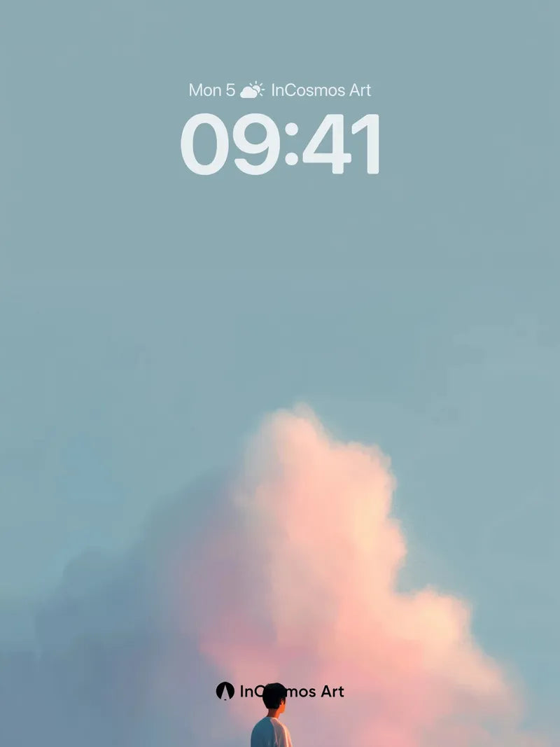 Serenity Cloud Wallpaper with Floating Solitude wallpaper for iPhone, iPad & Mac