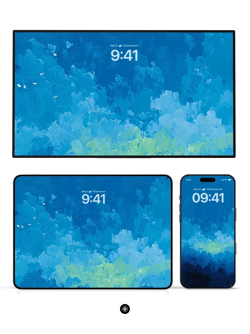 Serene Gradient Flow Wallpaper