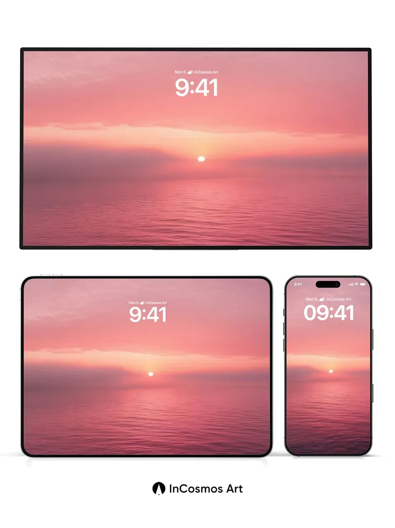 Serenity Horizon Wallpaper with Sunset Hush