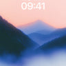 Serenity Veil Wallpaper with Mist-Weave Peaks wallpaper for iPhone, iPad & Mac