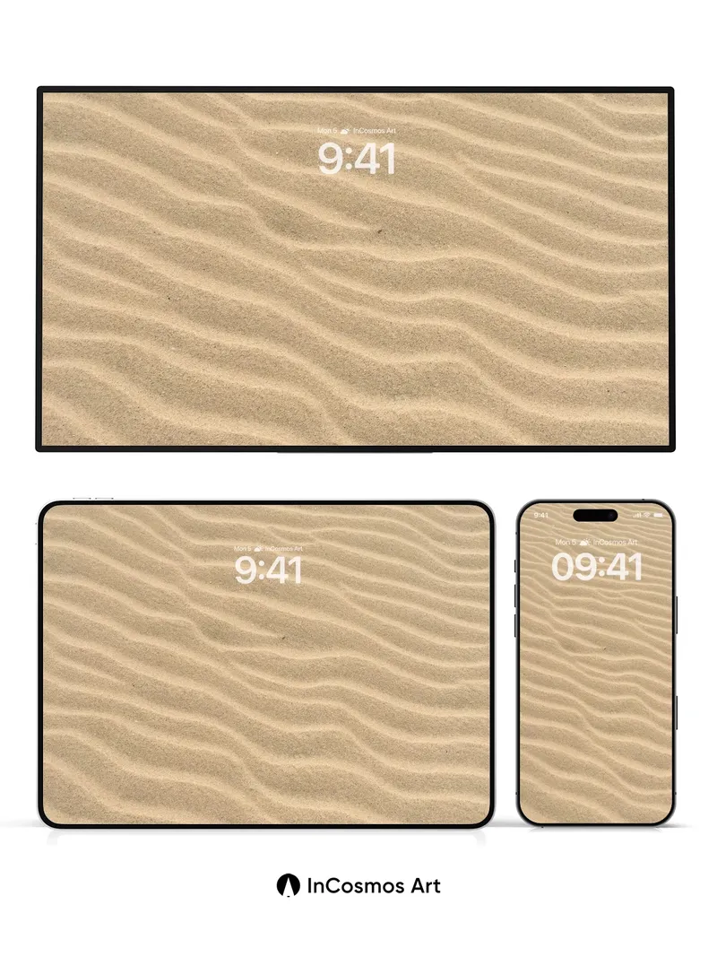 Serenity Sand Wallpaper with Whispering Ripples