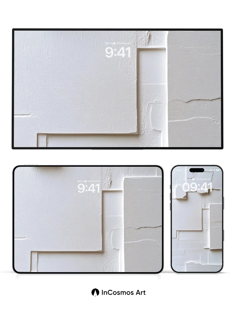 Silent Geometry Wallpaper with Torn Edges