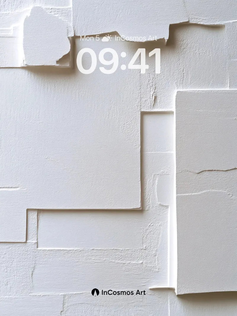 Silent Geometry Wallpaper with Torn Edges