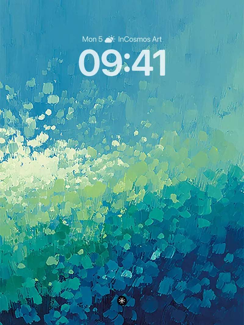 Serene Ocean Gradient Wallpaper with Ethereal Textures wallpaper for iPhone, iPad & Mac