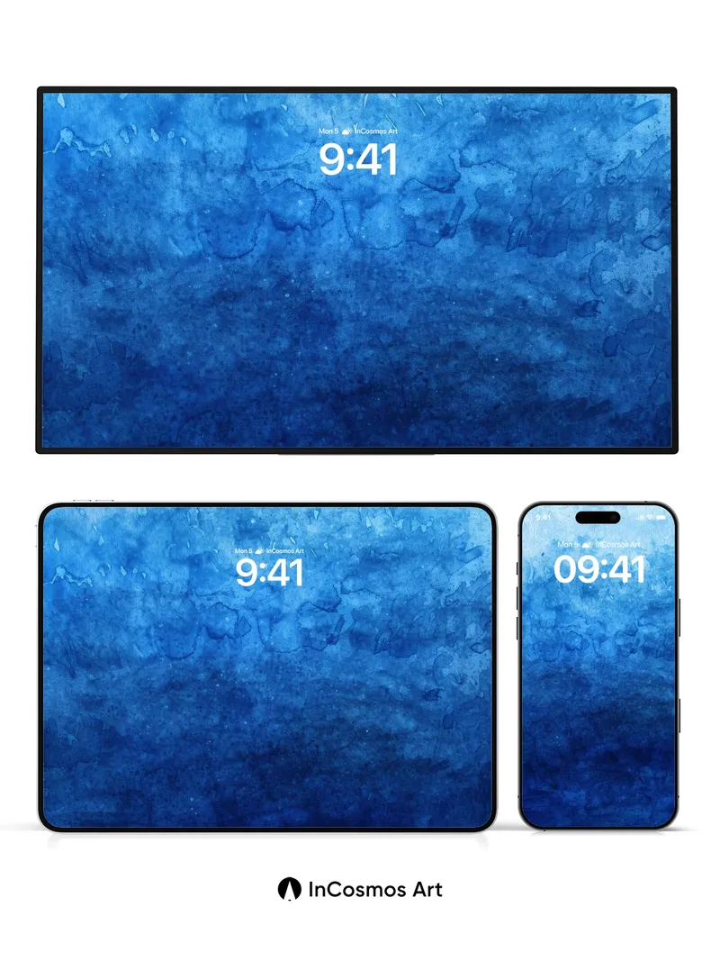 Deep Ocean Breath Wallpaper with Living Blue Hues