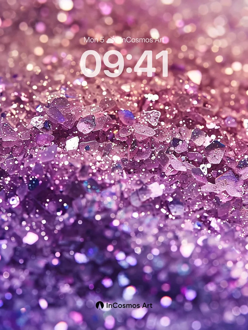 Luminous Crystal Dust Wallpaper with Ethereal Hues