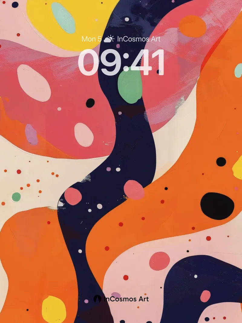 Cosmic Ripple Wallpaper with Floating Dots wallpaper for iPhone, iPad & Mac