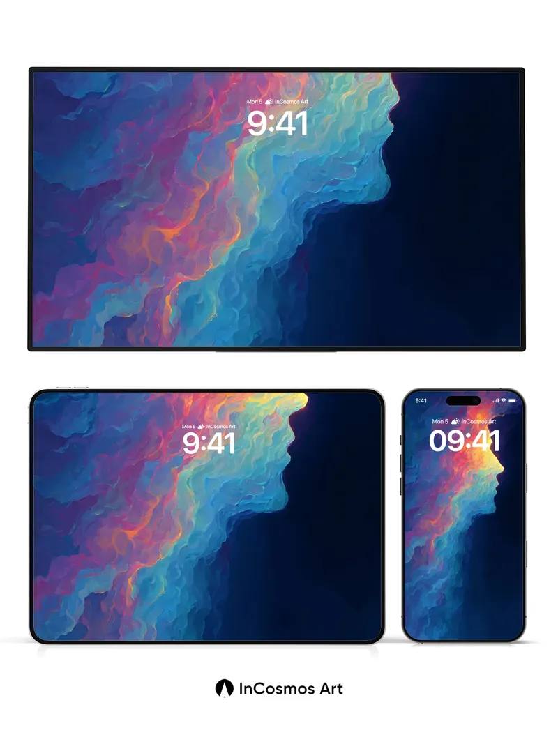 Crimson Nebula Wallpaper with Ethereal Profile