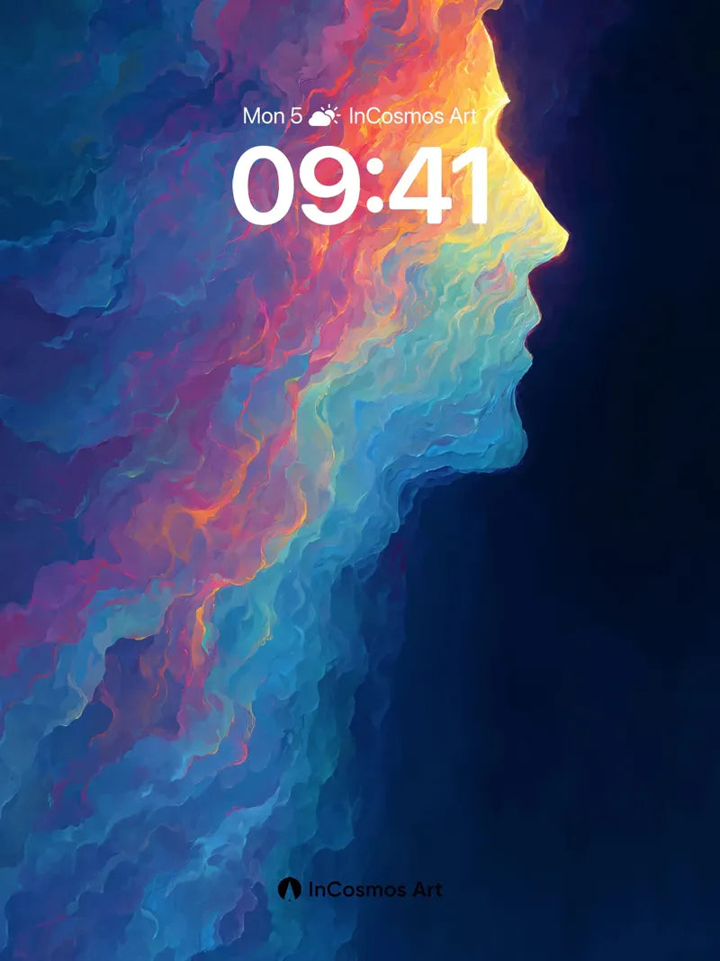 Crimson Nebula Wallpaper with Ethereal Profile