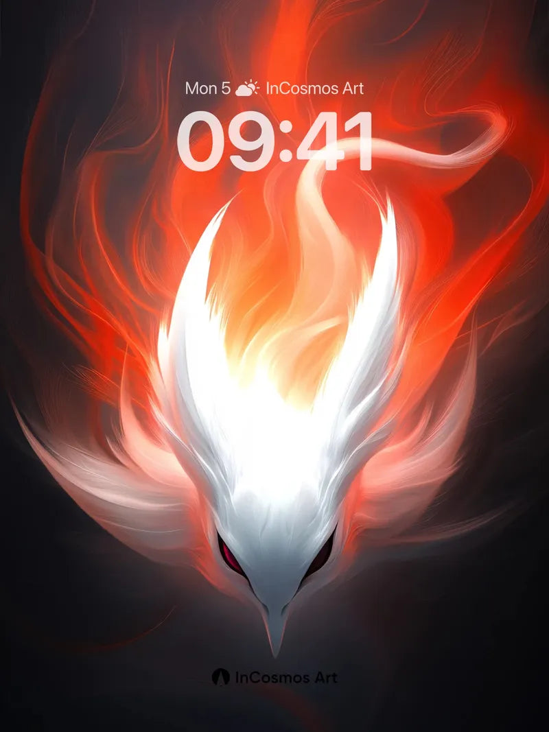 Blazing Phoenix Wallpaper with Ethereal Flame