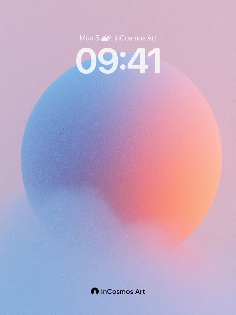 Serene Gradient Sphere Wallpaper with Ethereal Haze
