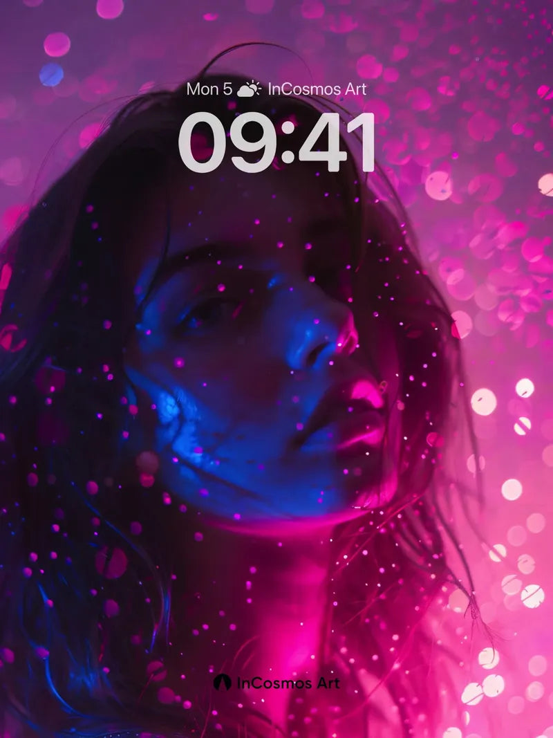 Neon Mirage Wallpaper with Cosmic Dust