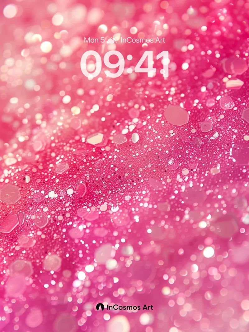 Sparkling Velvet Wallpaper with Floating Light