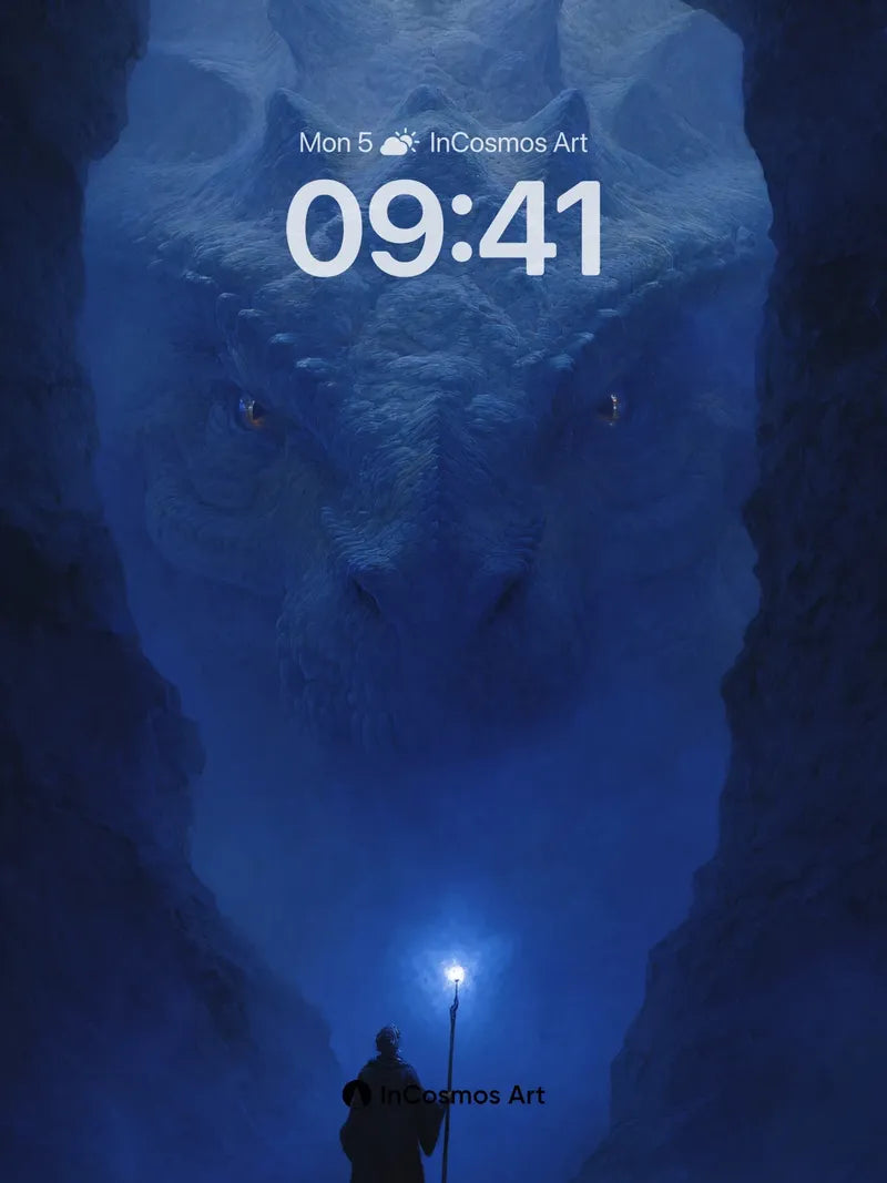 Frozen Gaze Wallpaper with Ice Dragon Majesty