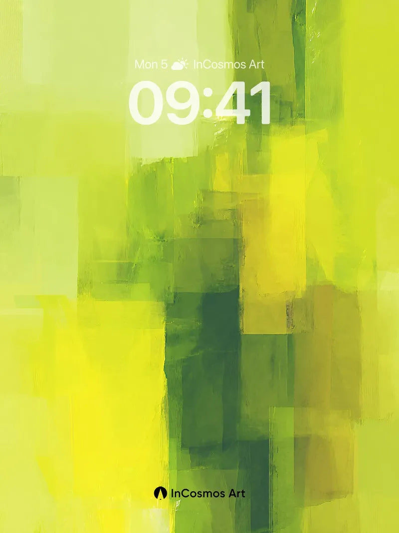 Luminous Veil Wallpaper with Verdant Strokes