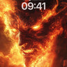 Inferno Face Wallpaper with Fiery Soul wallpaper for iPhone, iPad & Mac