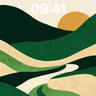 Serenity Ridge Wallpaper with Golden Horizon wallpaper for iPhone, iPad & Mac