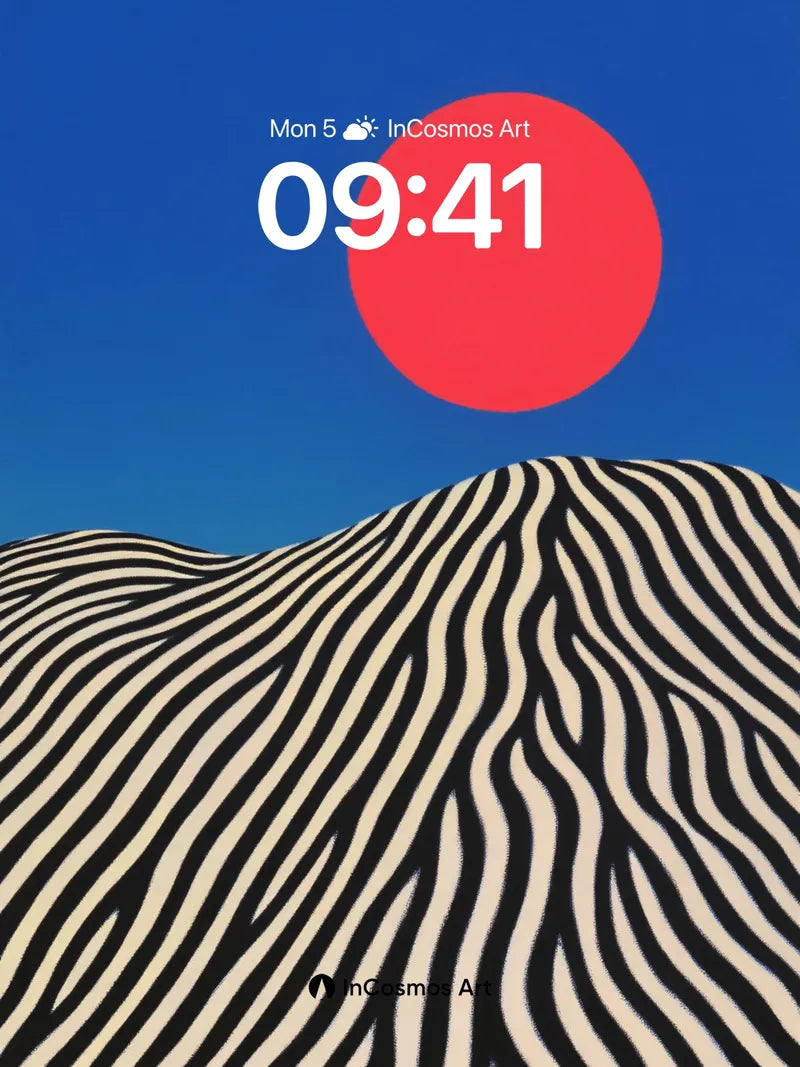 Desert Pulse Wallpaper with Zebra Stripes