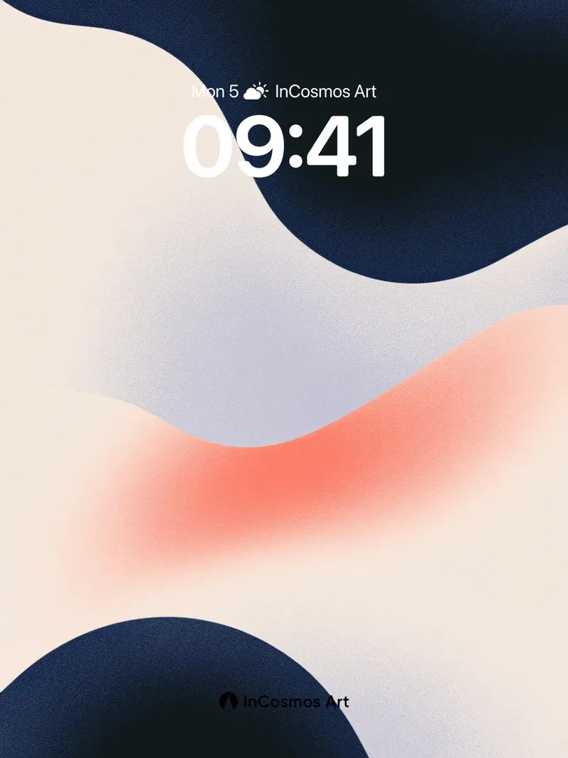 Velvet Drift Wallpaper with Coral Hues