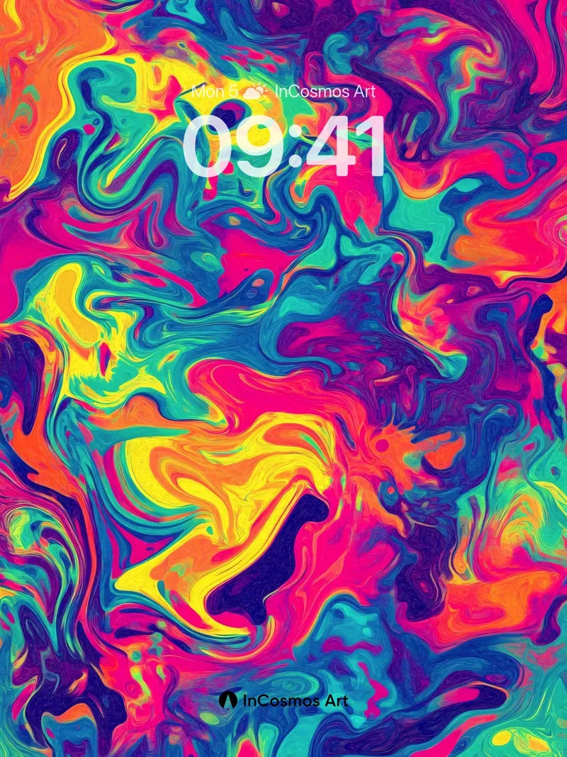 Electric Psychedelia Wallpaper with Swirling Chroma