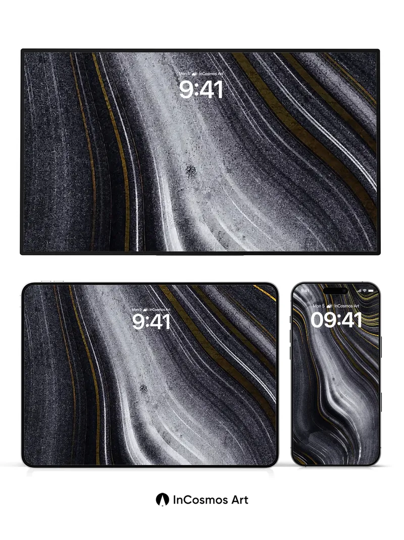 Luminous Veil Wallpaper with Golden Threads