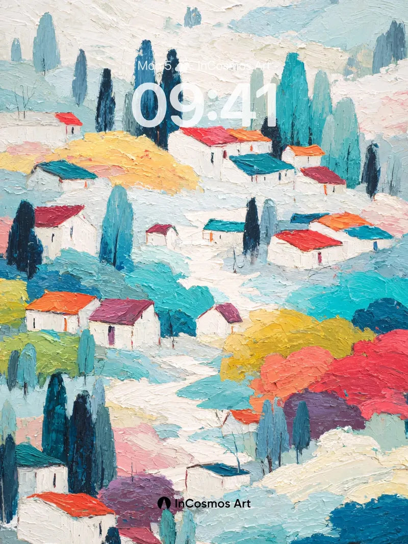 Whispering Hills Wallpaper with Painted Light wallpaper for iPhone, iPad & Mac