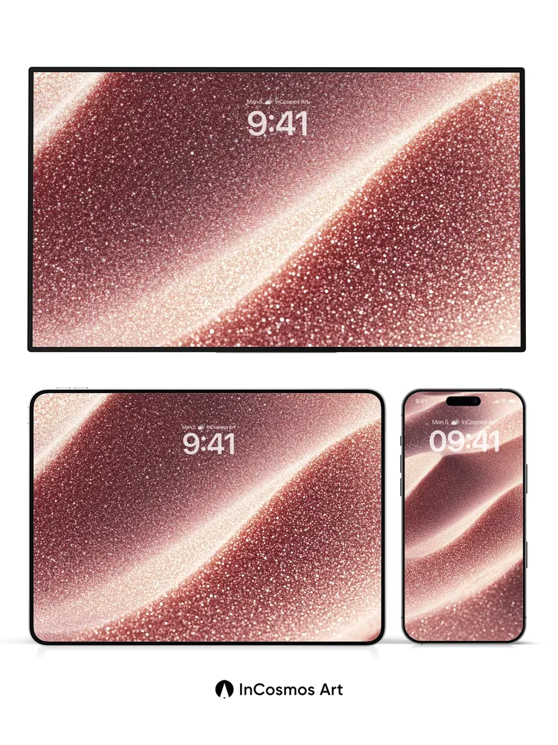 Luminous Sand Dune Wallpaper with Starlight Dust