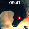 Whispering Shadow Wallpaper with Fiery Gaze wallpaper for iPhone, iPad & Mac