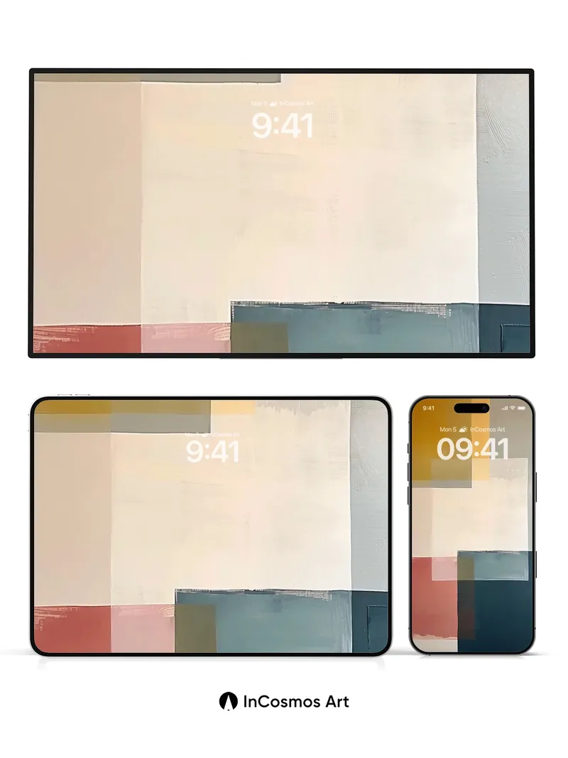 Silent Geometry Wallpaper with Soft Edges