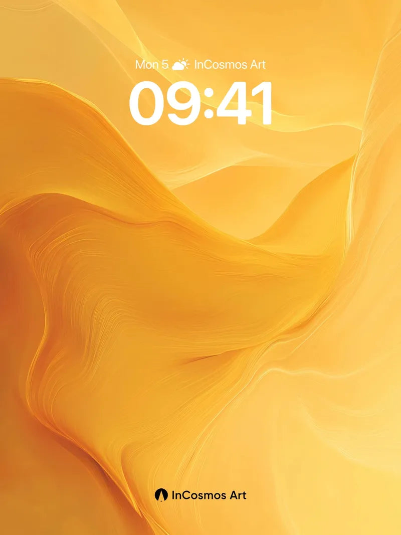 Golden Drift Wallpaper with Liquid Light