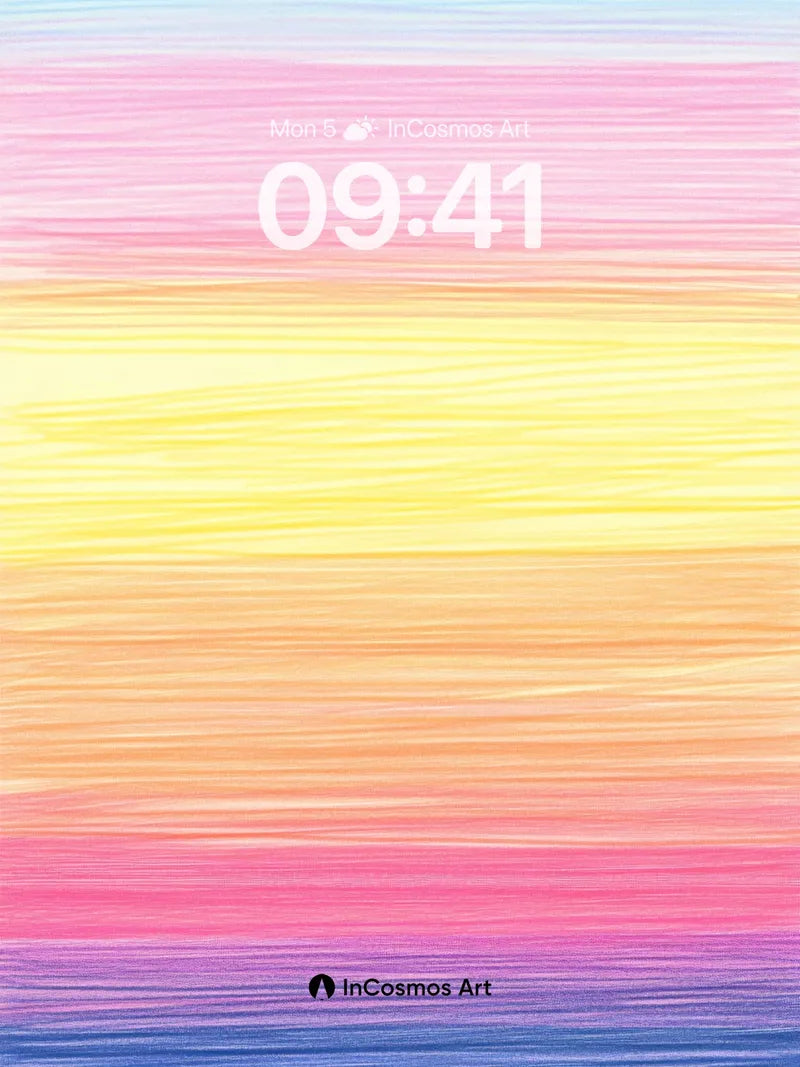 Luminous Horizon Wallpaper with Ethereal Stripes