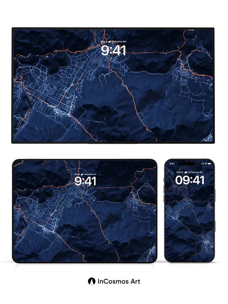 Nocturnal Circuit Wallpaper with Glowing Veins