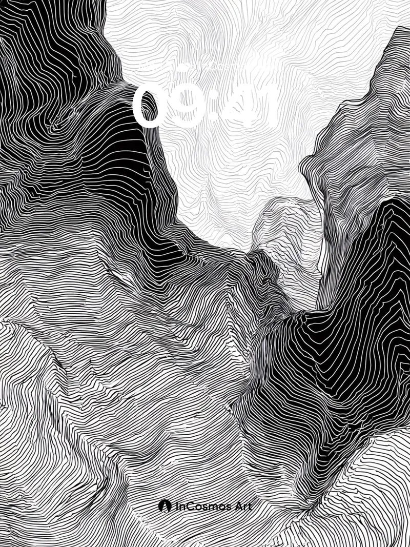 Silent Contours Wallpaper with Topographic Depth
