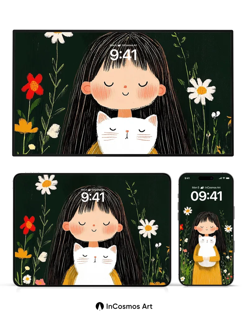 Serenity Bloom Wallpaper with Whispering Petals