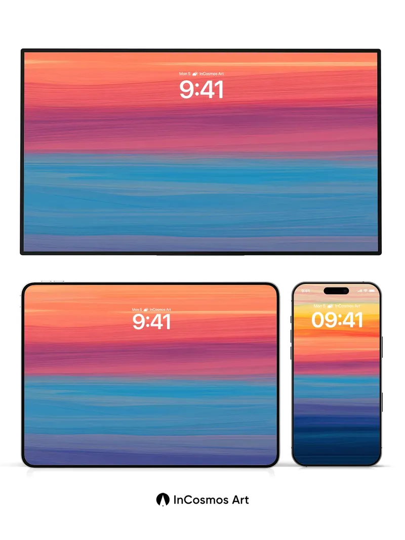 Serenity Horizon Wallpaper with Liquid Light