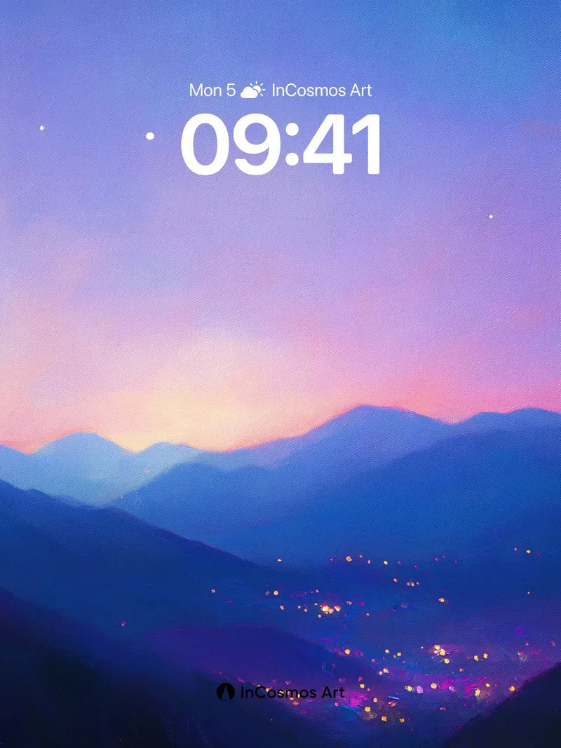 Twilight Hush Wallpaper with Starlit Valley