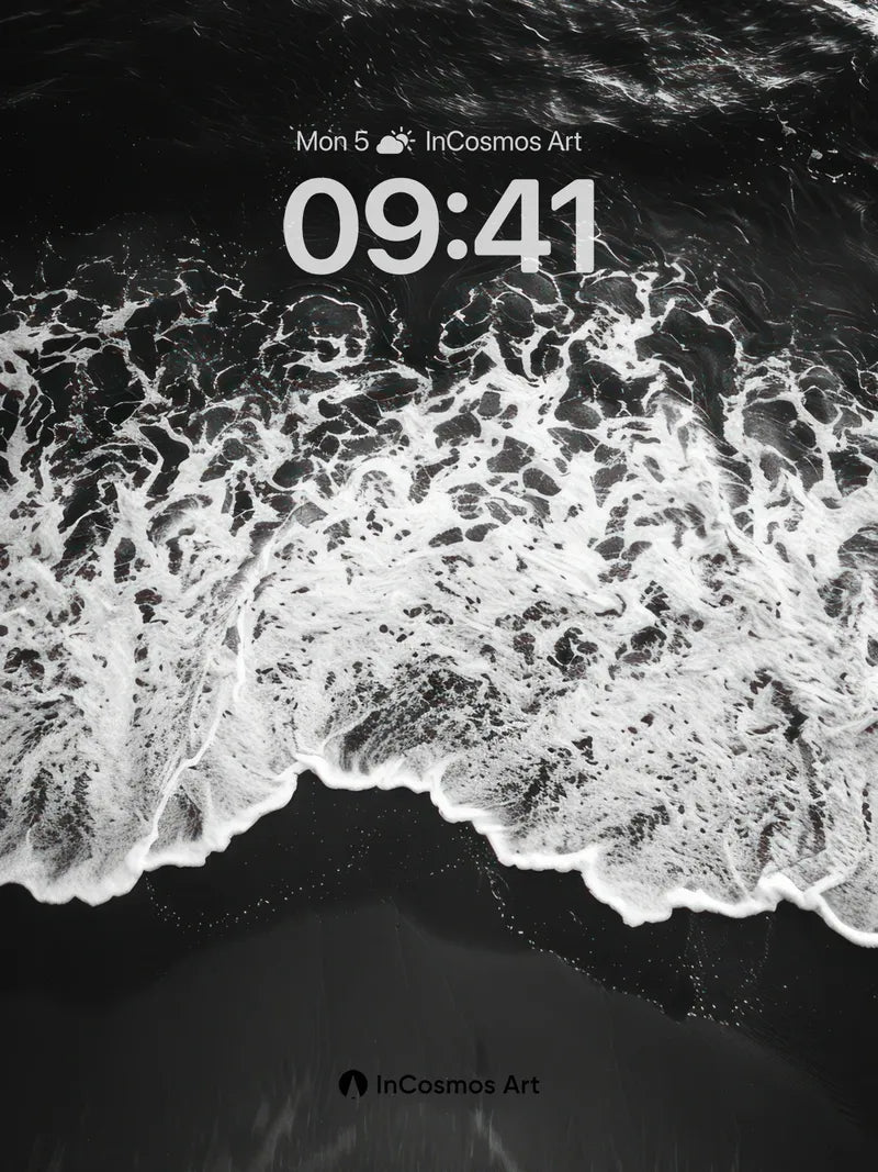 Serenity of Foam Wallpaper with Midnight Tides