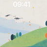 Pastoral Hillside Village Wallpaper Background