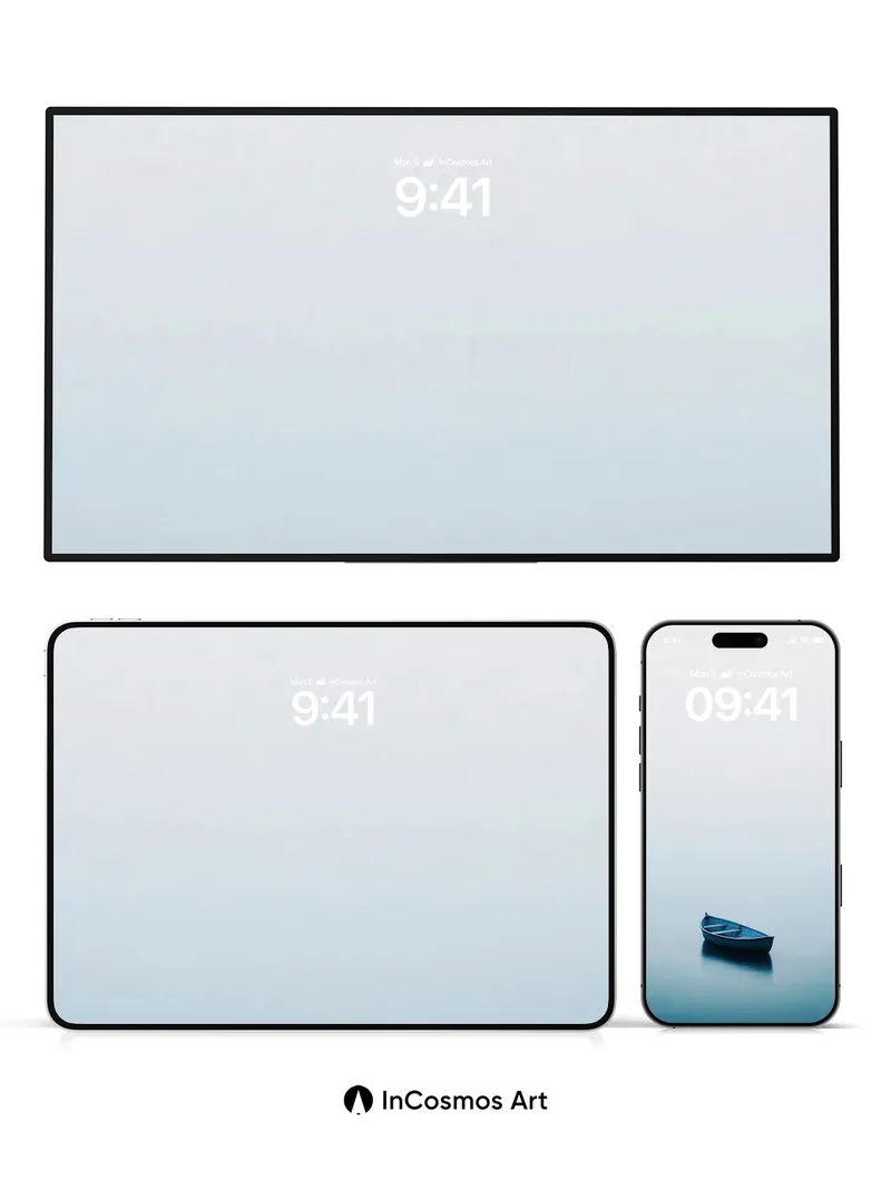 Serenity Drift Wallpaper with Silent Blue