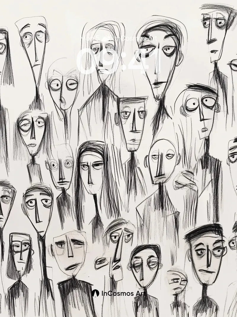Echo Chamber Wallpaper with Whispering Faces wallpaper for iPhone, iPad & Mac