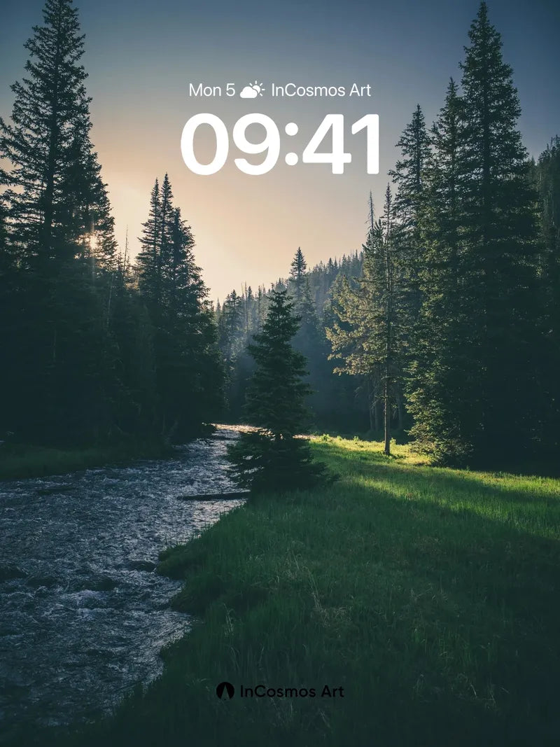 Whispering Pines Wallpaper with Dappled Light